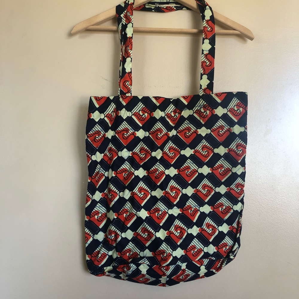 Ankara Cotton Tote with Zipper Pocket